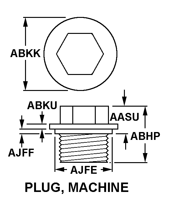 PLUG,MACHINE THREAD | 5365-00-004-1081, 000041081