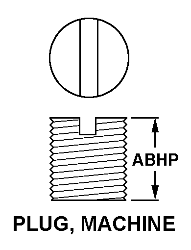 PLUG,MACHINE THREAD | 5365-00-003-4329, 000034329