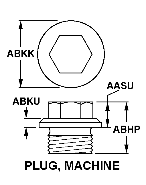 PLUG,MACHINE THREAD | 5365-00-037-7018, 000377018