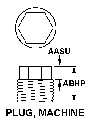 PLUG,MACHINE THREAD | 5365-00-062-0023, 000620023 PLUG,MACHINE THREAD | 5365-00-062-0023, 000620023