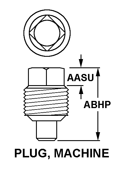 PLUG,MACHINE THREAD | 5365-00-003-6918, 000036918