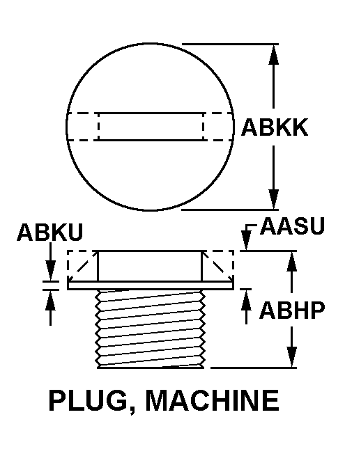 PLUG,MACHINE THREAD | 5365-00-066-9530, 000669530 PLUG,MACHINE THREAD | 5365-00-066-9530, 000669530