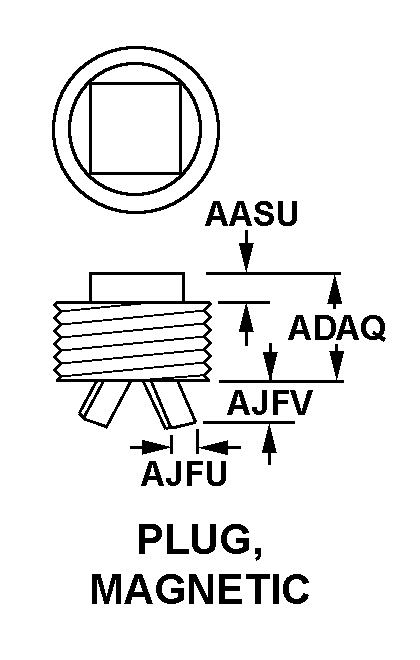 PLUG,MACHINE THREAD | 5365-00-005-0592, 000050592