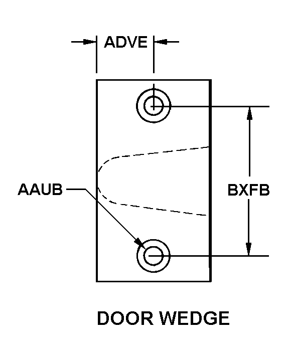 WEDGE,DOOR DOVETAIL | 2540-00-040-2129, 000402129