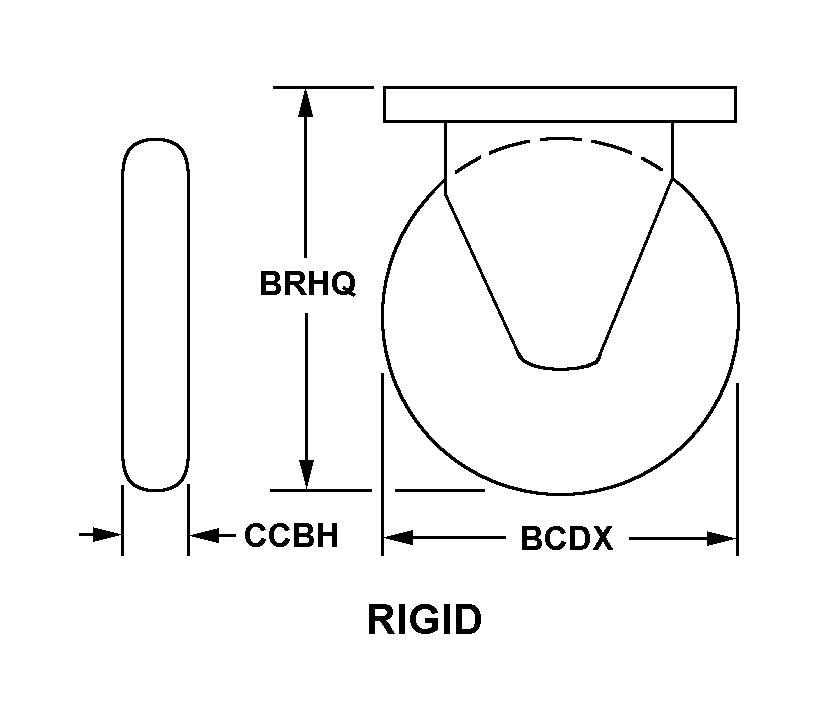 CASTER,RIGID | 5340-00-005-0916, 000050916