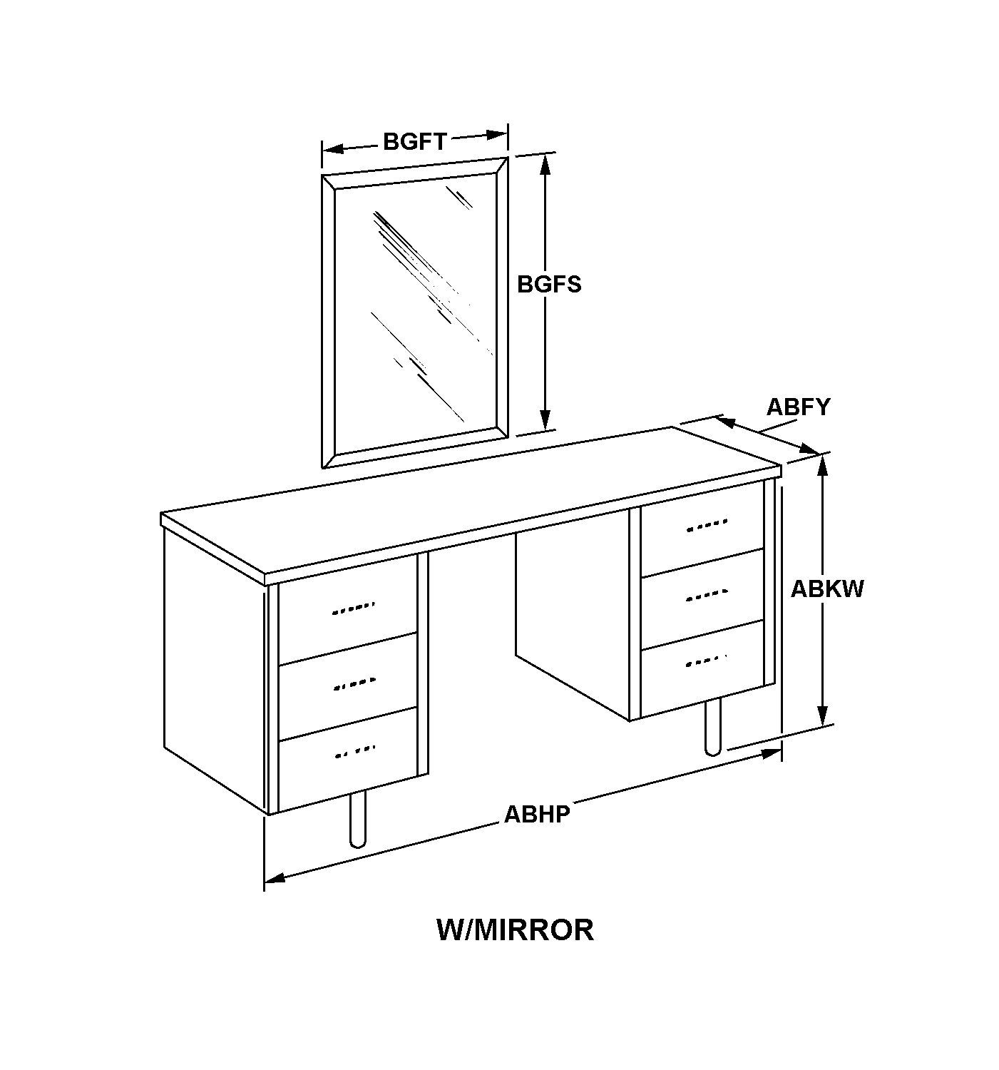 VANITY DRESSER | 7105-00-269-5344, 002695344