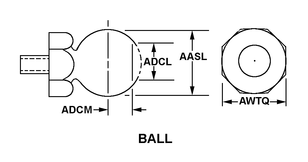 STUD,BALL | 5307-00-099-8871, 000998871