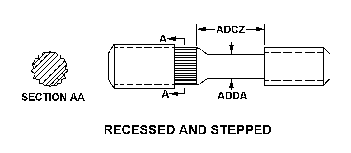 STUD,RECESSED AND S | 5307-00-102-5075, 001025075
