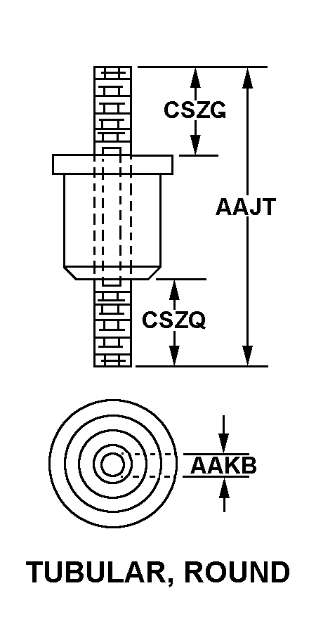 TERMINAL,FEEDTHRU | 5940-00-061-4393, 000614393