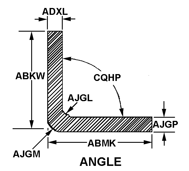 ANGLE,STRUCTURAL | 9540-00-006-6700, 000066700