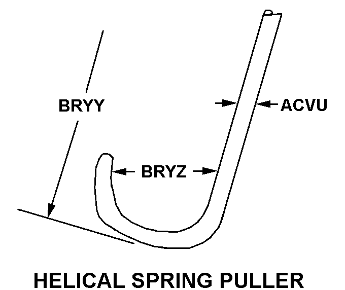HOOK,HELICAL SPRING | 5120-00-159-8181, 001598181