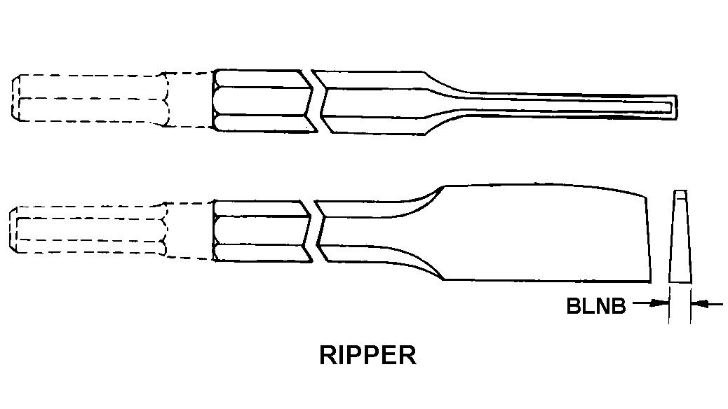 CHISEL,POWER HAMMER | 5130-00-203-6423, 002036423 CHISEL,POWER HAMMER | 5130-00-203-6423, 002036423