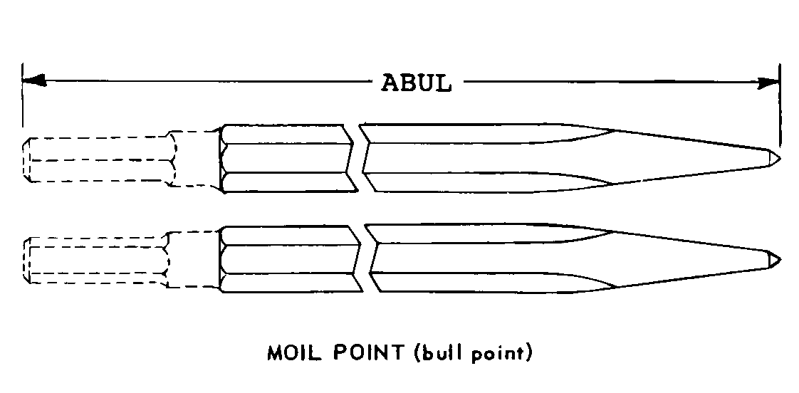 CHISEL,POWER HAMMER | 5130-00-243-9386, 002439386 CHISEL,POWER HAMMER | 5130-00-243-9386, 002439386