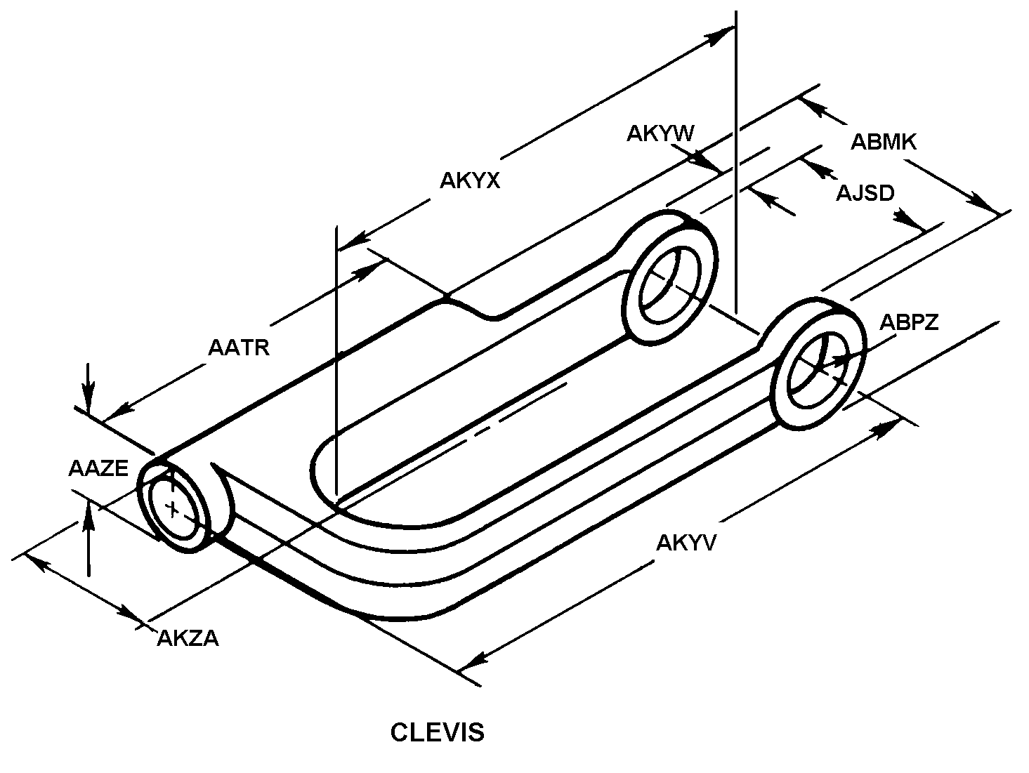 CLEVIS,ROD END | 5340-00-052-3740, 000523740