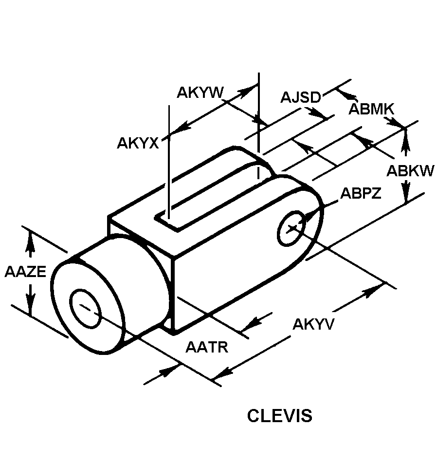 CLEVIS,ROD END,AVIA | 1640-01-517-8701, 015178701