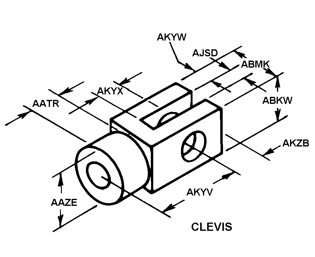 CLEVIS,ROD END | 5340-00-019-9478, 000199478