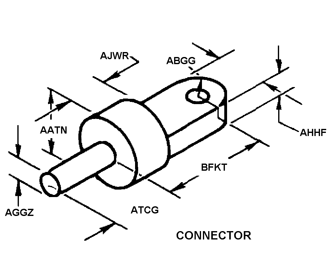 CONNECTOR,ROD END | 5340-00-009-2467, 000092467