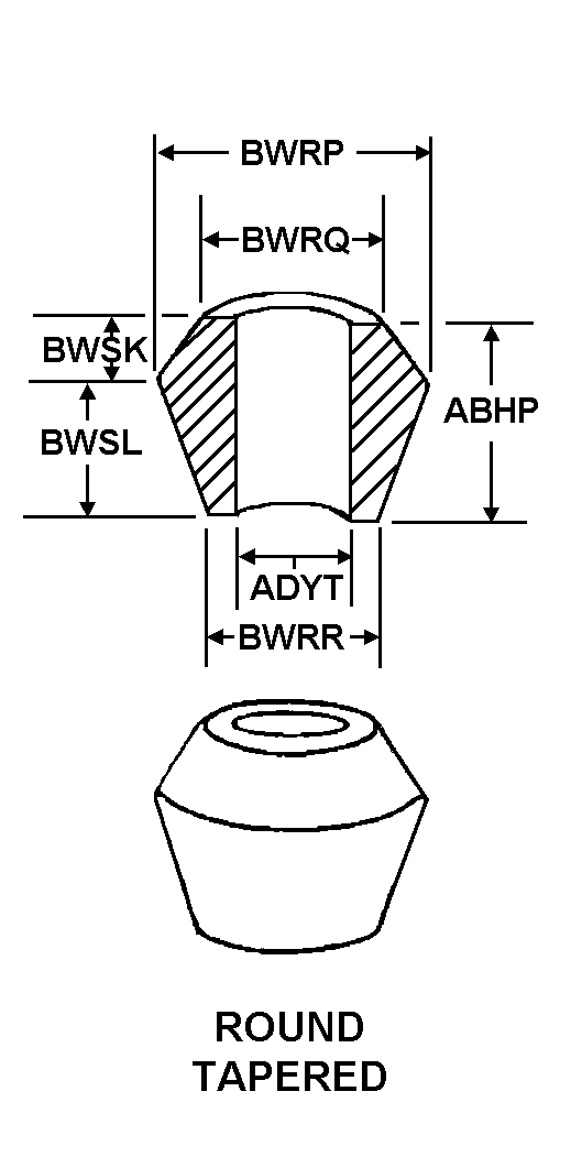 BUSHING,NONMETALLIC | 5365-00-054-0643, 000540643
