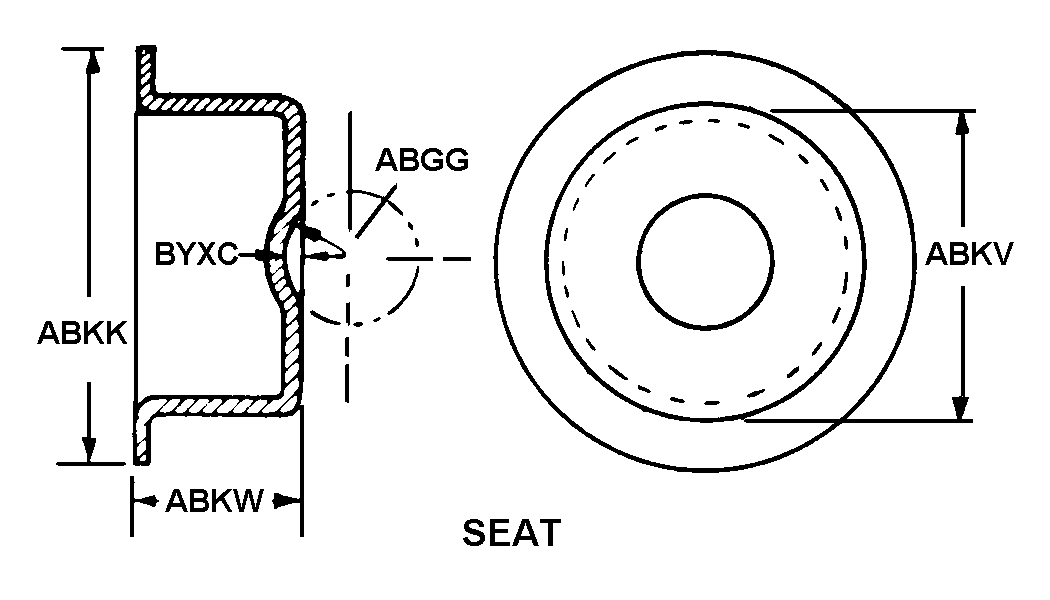 SEAT,BALL SOCKET | 2530-00-311-7621, 003117621