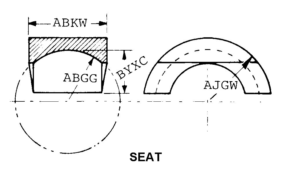 SEAT,BALL SOCKET | 2530-00-014-1586, 000141586