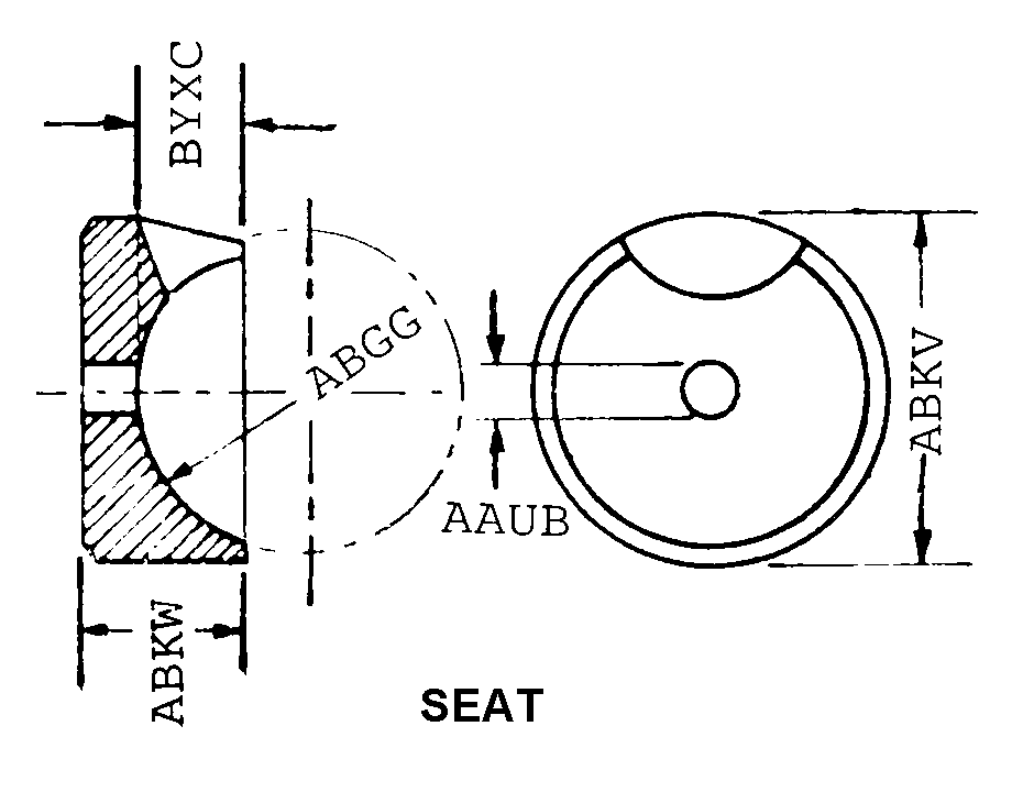 SEAT,BALL SOCKET | 2530-00-339-1757, 003391757