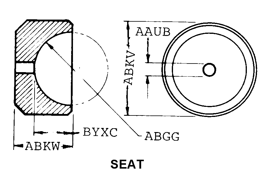 SEAT,BALL SOCKET | 2530-00-039-7435, 000397435