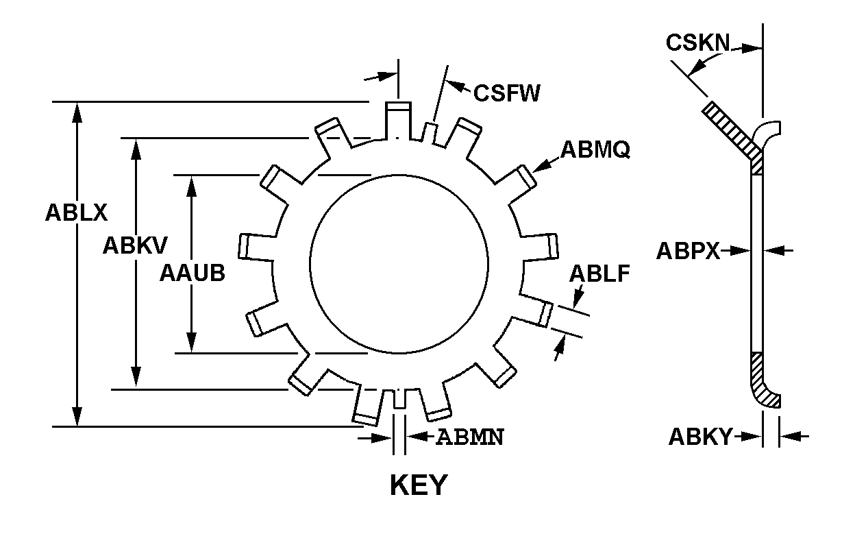 WASHER,KEY | 5310-00-017-1541, 000171541 WASHER,KEY | 5310-00-017-1541, 000171541