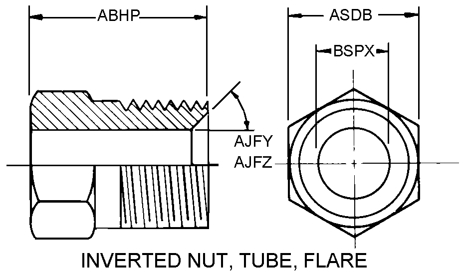 INVERTED NUT,TUBE C | 4730-00-013-7399, 000137399 INVERTED NUT,TUBE C | 4730-00-013-7399, 000137399
