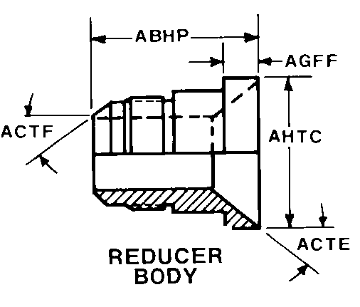 REDUCER BODY,TUBE | 4730-00-011-5945, 000115945 REDUCER BODY,TUBE | 4730-00-011-5945, 000115945