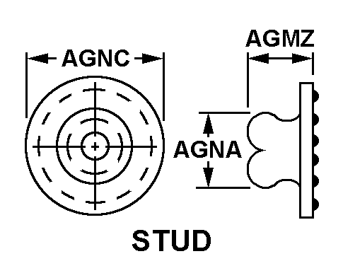 STUD,SNAP FASTENER | 5325-00-276-4913, 002764913