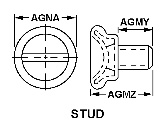 STUD,SNAP FASTENER | 5325-00-071-6041, 000716041