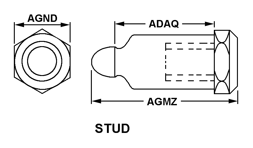 STUD,SNAP FASTENER | 5325-00-033-6199, 000336199