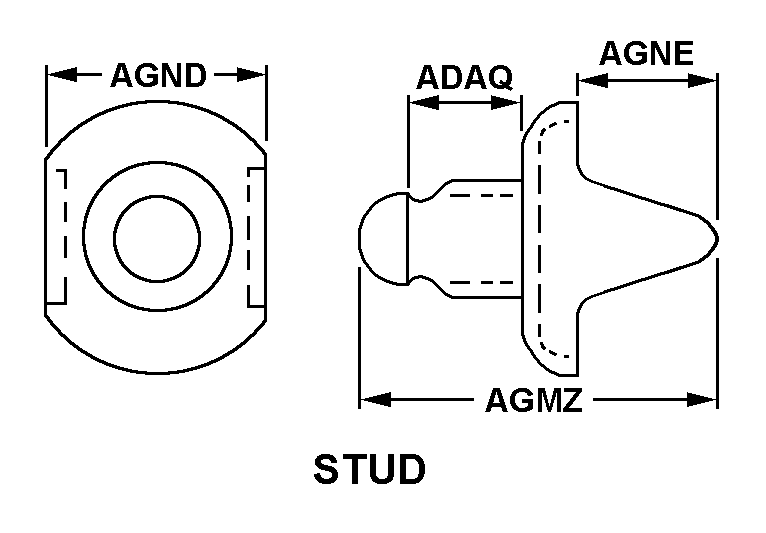 STUD,SNAP FASTENER | 5325-00-276-4274, 002764274