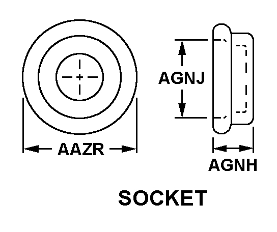 SOCKET,SNAP FASTENE | 5325-00-174-2889, 001742889