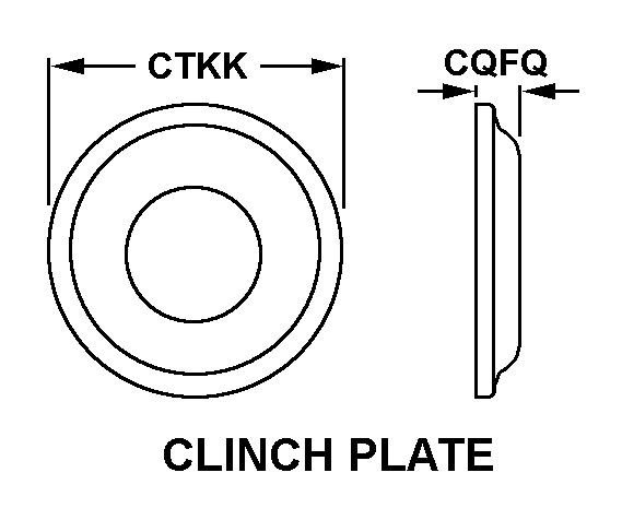 CLINCH PLATE,SNAP F | 5325-00-174-2934, 001742934