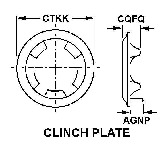 CLINCH PLATE,SNAP F | 5325-00-174-2888, 001742888 CLINCH PLATE,SNAP F | 5325-00-174-2888, 001742888