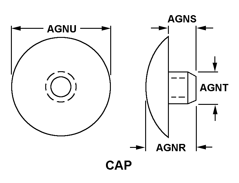 CAP,SNAP FASTENER | 5325-00-253-5339, 002535339