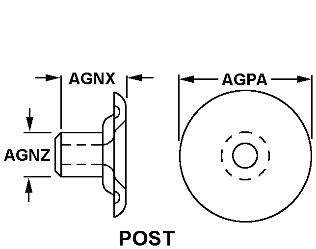 POST,SNAP FASTENER | 5325-00-276-5683, 002765683 POST,SNAP FASTENER | 5325-00-276-5683, 002765683