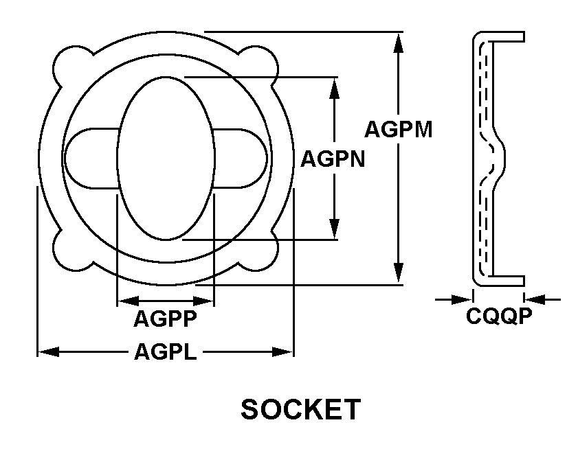 SOCKET,TURNBUTTON F | 5325-00-141-3359, 001413359