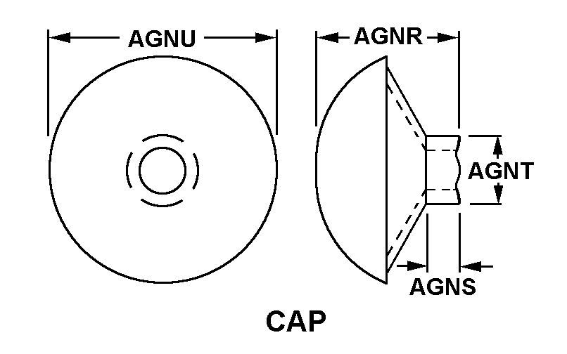 CAP,SNAP FASTENER | 5325-00-171-4621, 001714621