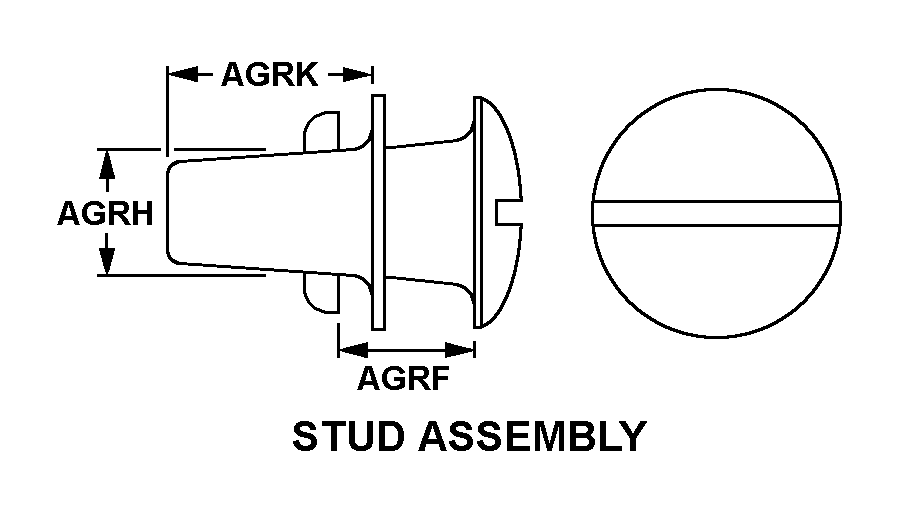 STUD ASSEMBLY,TURNL | 5325-00-025-0032, 000250032