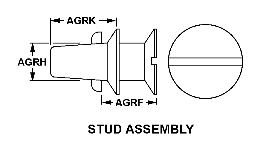 STUD ASSEMBLY,TURNL | 5325-00-103-0717, 001030717