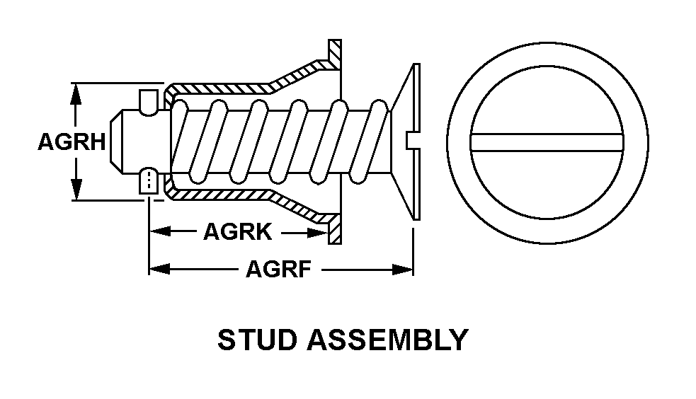 STUD ASSEMBLY,TURNL | 5325-00-004-3528, 000043528