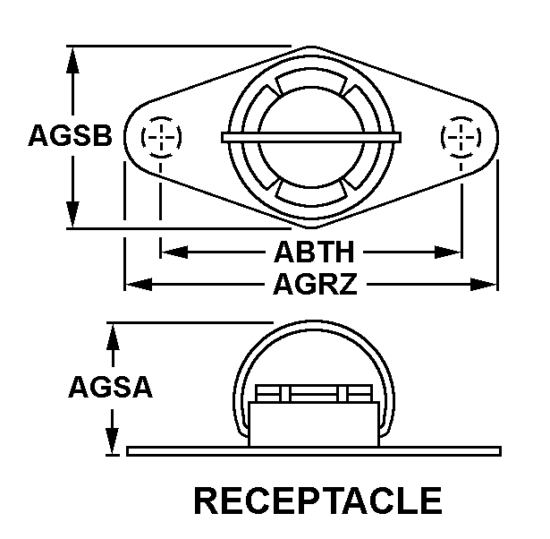 RECEPTACLE,TURNLOCK | 5325-00-025-7165, 000257165