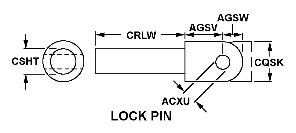 STUD,LOCK PIN FASTE | 5325-00-116-6217, 001166217