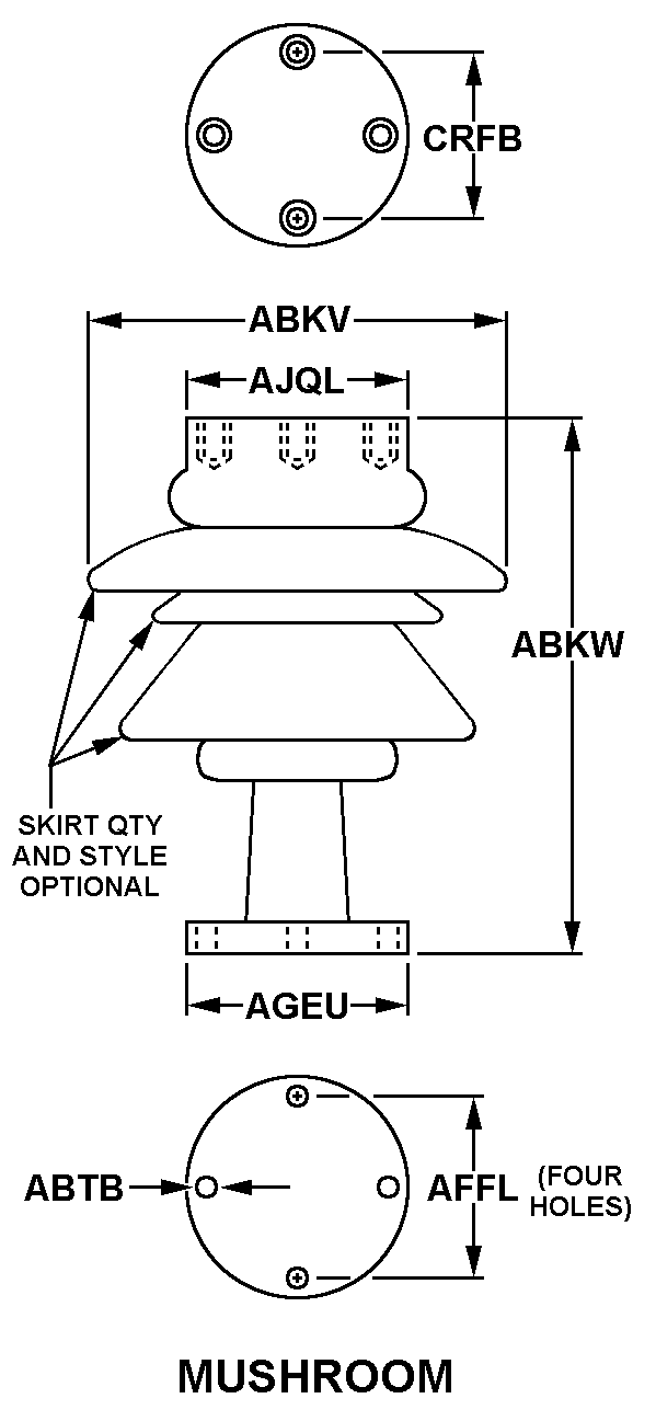 INSULATOR,PIN CAP | 5970-00-054-1484, 000541484