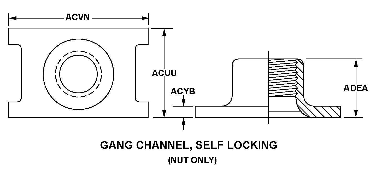 NUT,SELF-LOCKING,GA | 5310-00-013-8985, 000138985