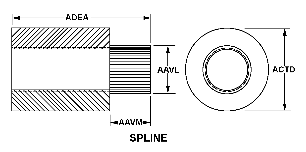 NUT,PLAIN,SPLINE | 5310-00-004-7355, 000047355 NUT,PLAIN,SPLINE | 5310-00-004-7355, 000047355