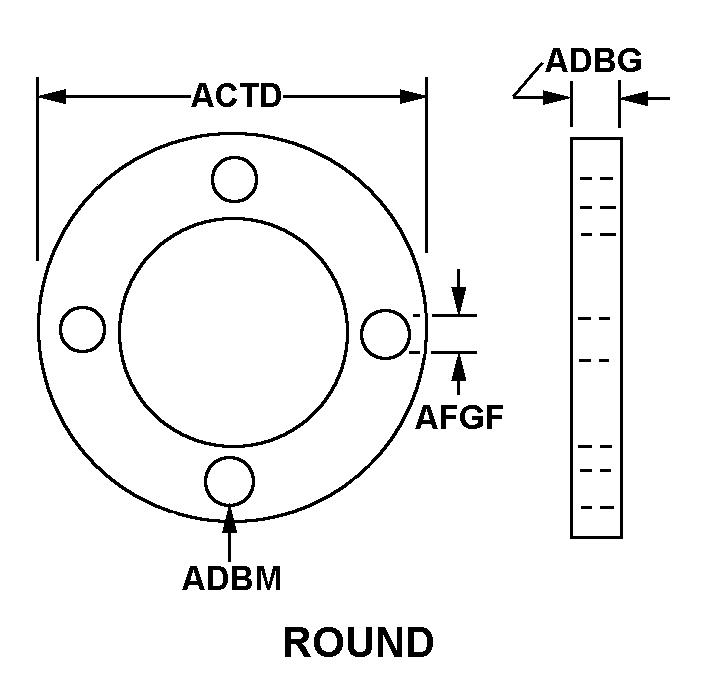 NUT,PLAIN,ROUND | 5310-00-026-4967, 000264967