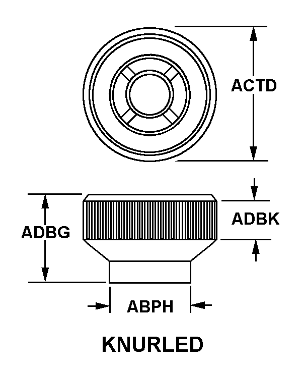 NUT,PLAIN,KNURLED | 5310-00-010-9523, 000109523